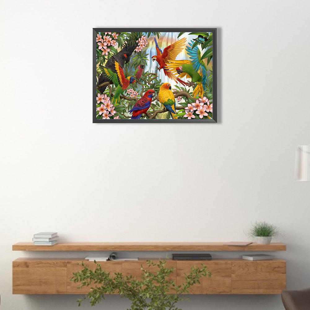 Flowers And Birds - Full Round Drill Diamond Painting 40*30CM