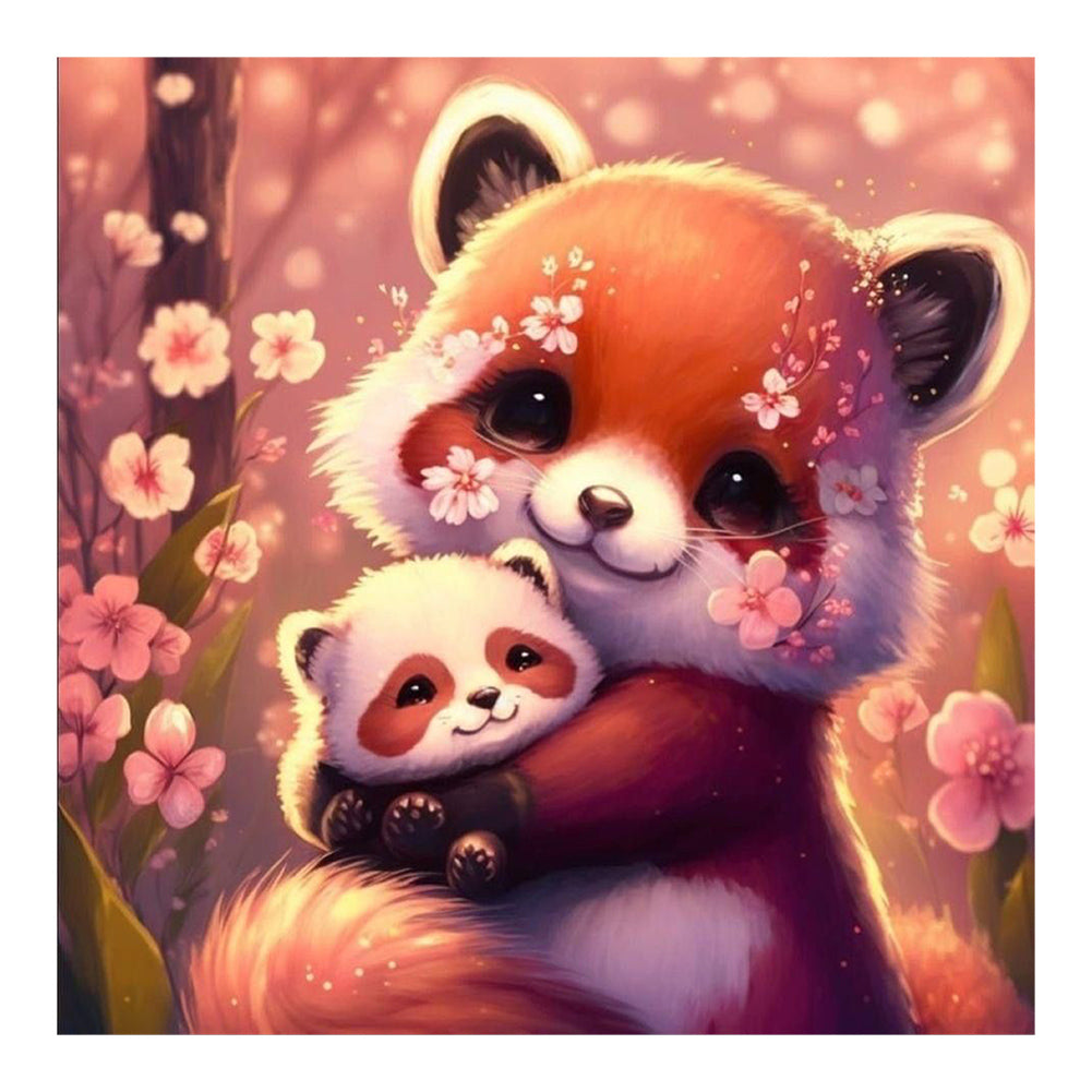 Raccoon - Full Round Drill Diamond Painting 30*30CM