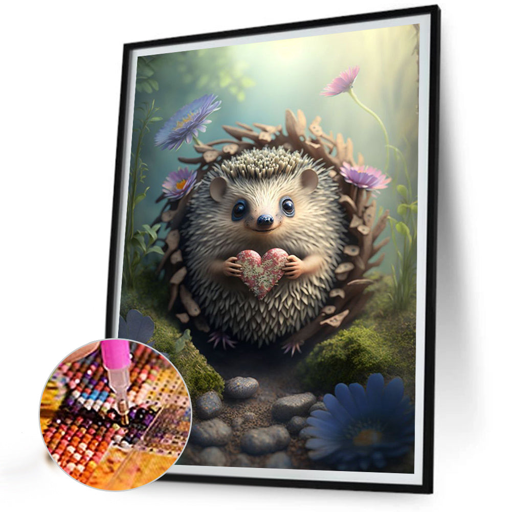 Hedgehog - Full Round Drill Diamond Painting 30*40CM