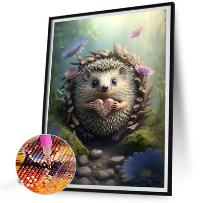 Hedgehog - Full Round Drill Diamond Painting 30*40CM