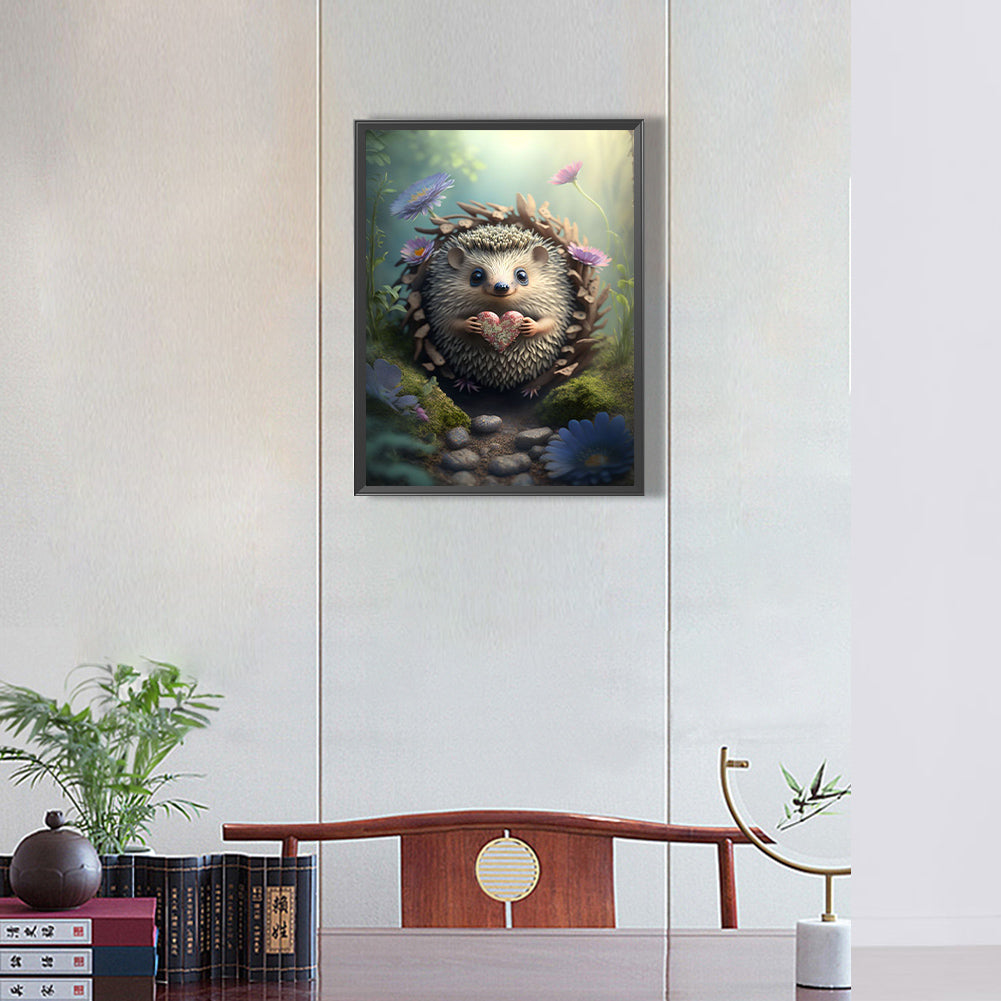 Hedgehog - Full Round Drill Diamond Painting 30*40CM