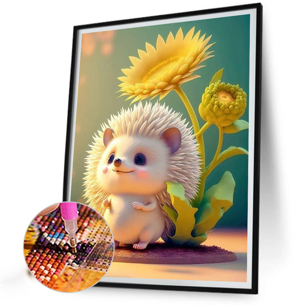 Hedgehog - Full Round Drill Diamond Painting 30*40CM
