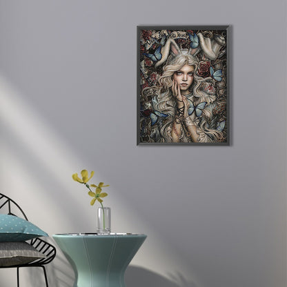 Gothic Girl - Full Round Drill Diamond Painting 40*50CM