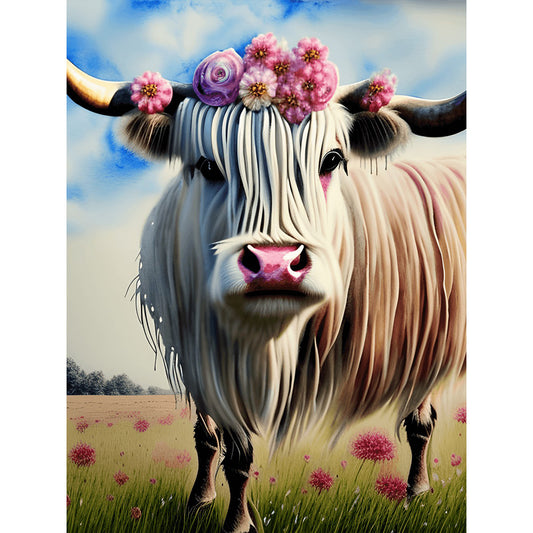 Highland Yak - Full Round Drill Diamond Painting 30*40CM