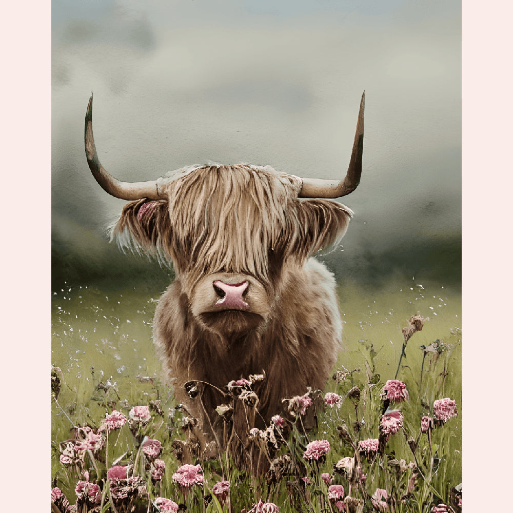Highland Yak - Full Round Drill Diamond Painting 30*40CM