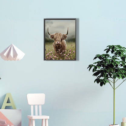 Highland Yak - Full Round Drill Diamond Painting 30*40CM