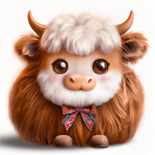 Highland Yak - Full Round Drill Diamond Painting 30*30CM