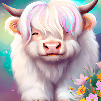 Highland Yak - Full Round Drill Diamond Painting 30*30CM