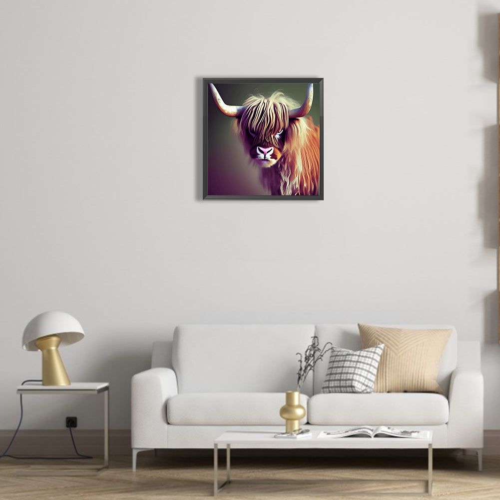 Highland Yak - Full Round Drill Diamond Painting 30*30CM