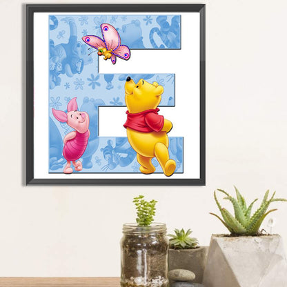 Winnie The Pooh Letter E - Full Square Drill Diamond Painting 30*30CM