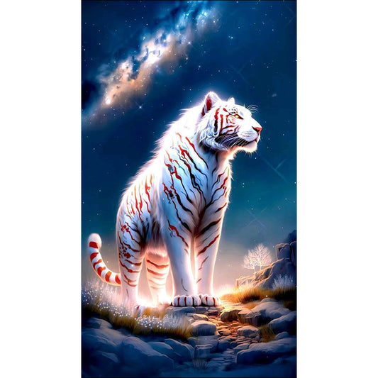 White Tiger - Full Square Drill Diamond Painting 40*70CM