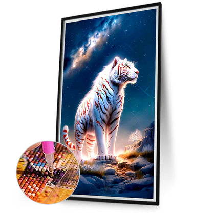 White Tiger - Full Square Drill Diamond Painting 40*70CM