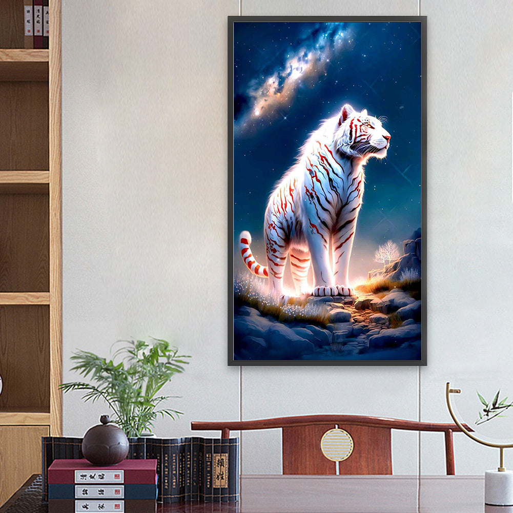 White Tiger - Full Square Drill Diamond Painting 40*70CM