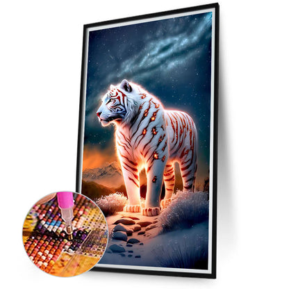 White Tiger - Full Square Drill Diamond Painting 40*70CM