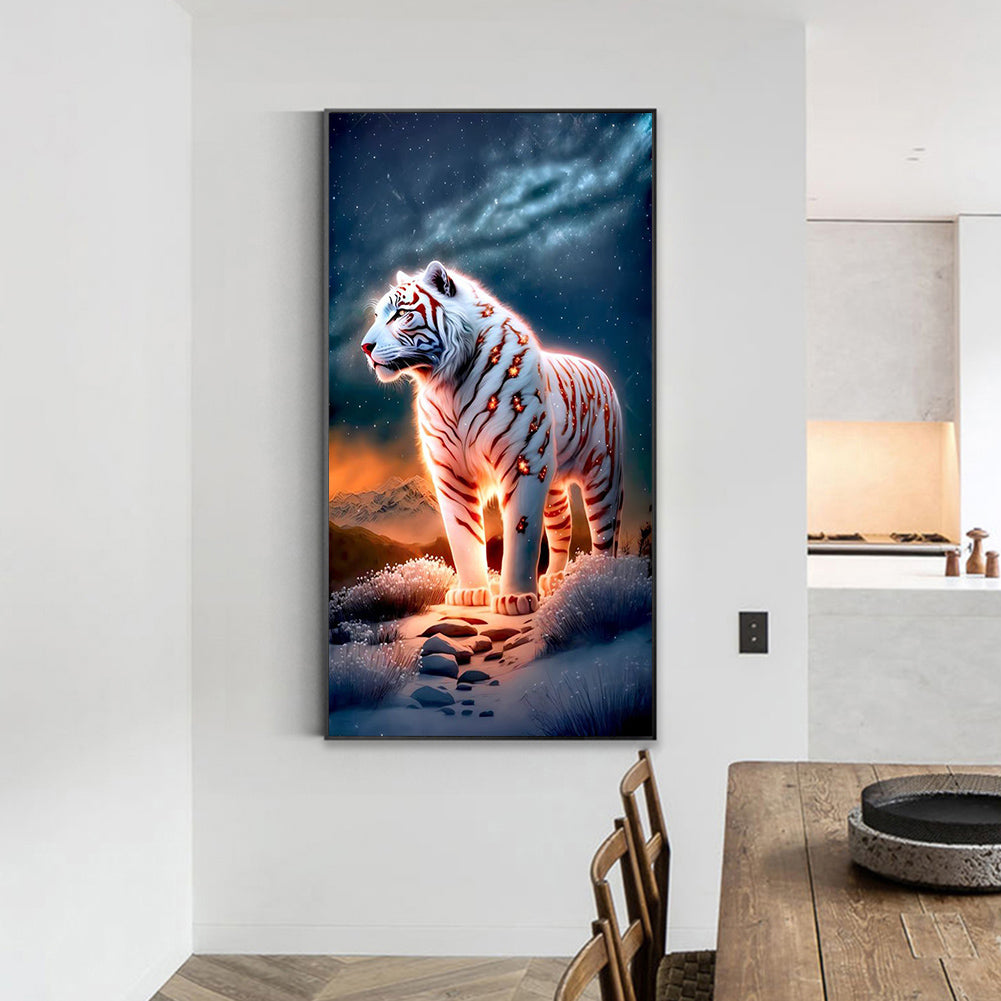 White Tiger - Full Square Drill Diamond Painting 40*70CM