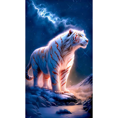 White Tiger - Full Square Drill Diamond Painting 40*70CM