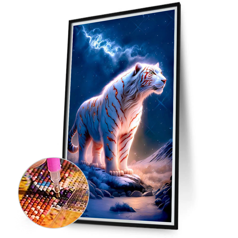 White Tiger - Full Square Drill Diamond Painting 40*70CM