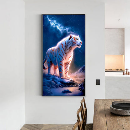 White Tiger - Full Square Drill Diamond Painting 40*70CM