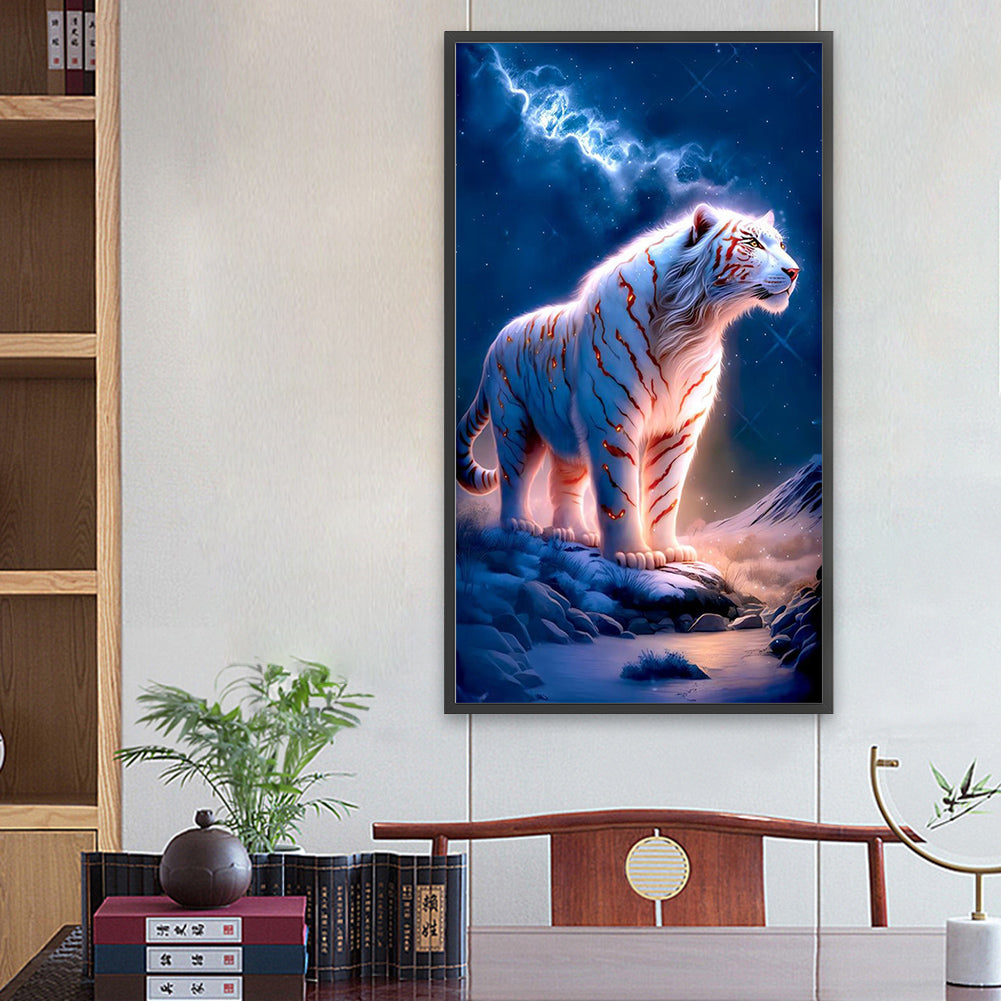 White Tiger - Full Square Drill Diamond Painting 40*70CM