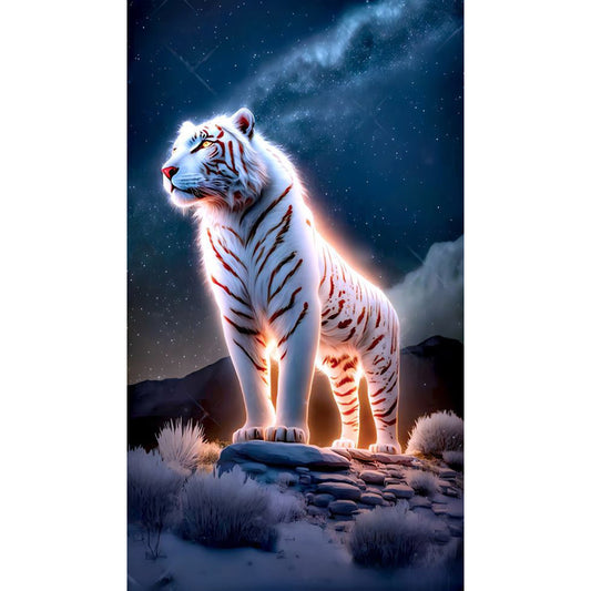 White Tiger - Full Square Drill Diamond Painting 40*70CM