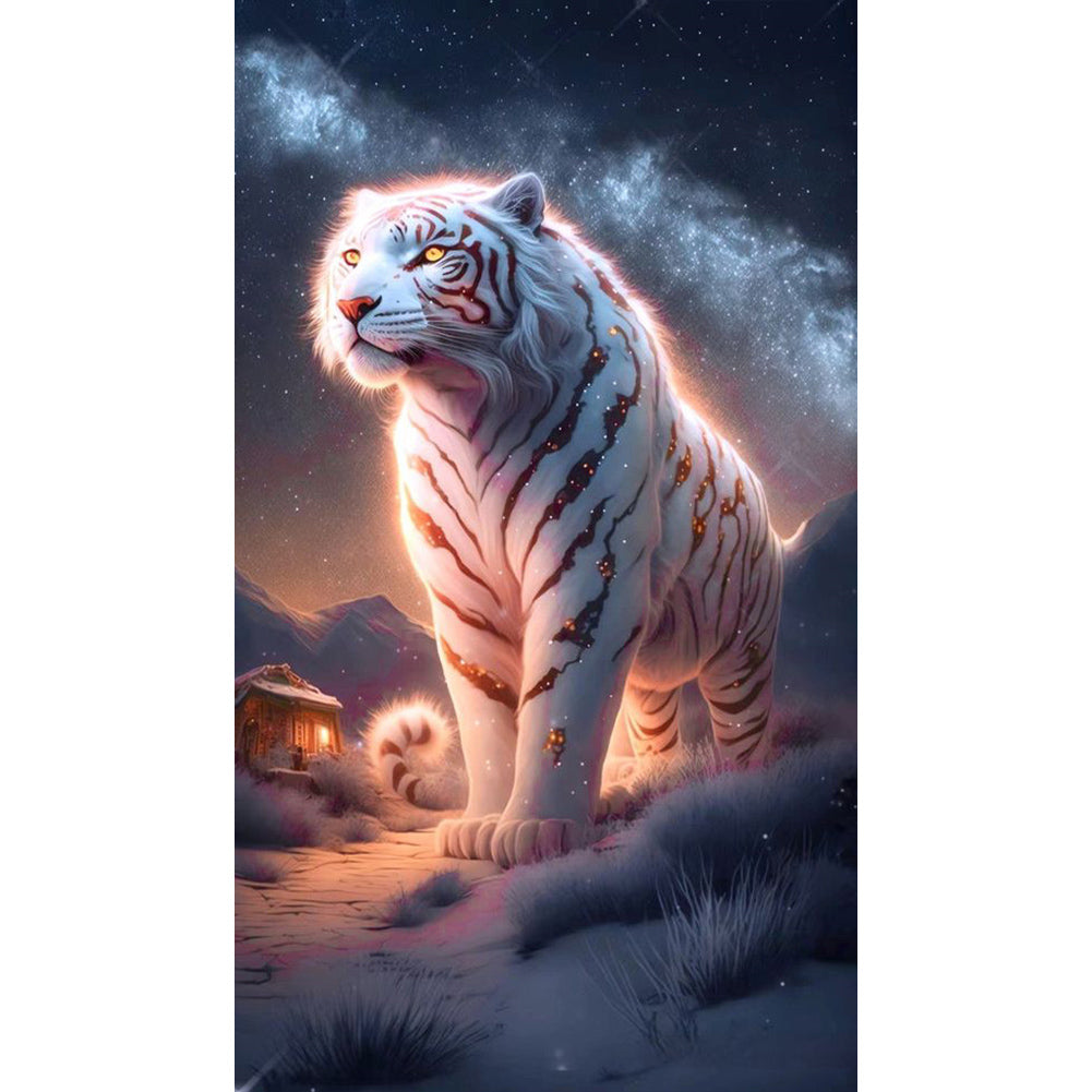 White Tiger - Full Square Drill Diamond Painting 40*70CM