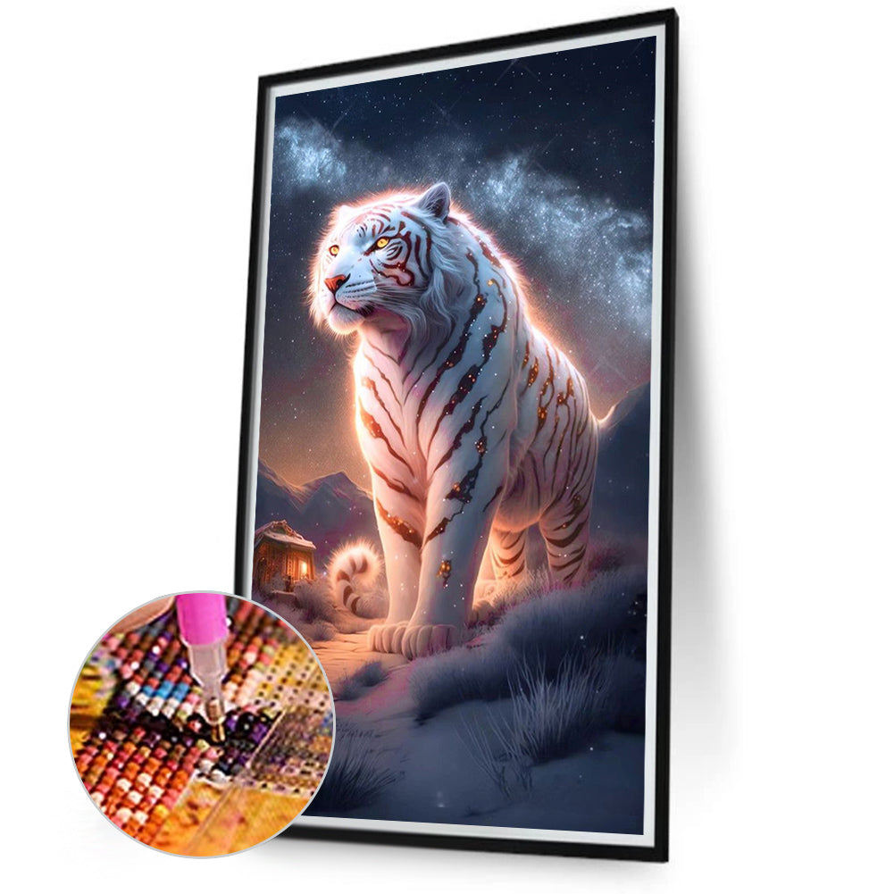 White Tiger - Full Square Drill Diamond Painting 40*70CM