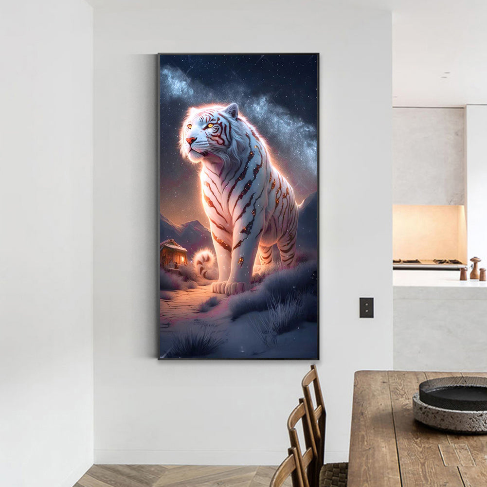 White Tiger - Full Square Drill Diamond Painting 40*70CM