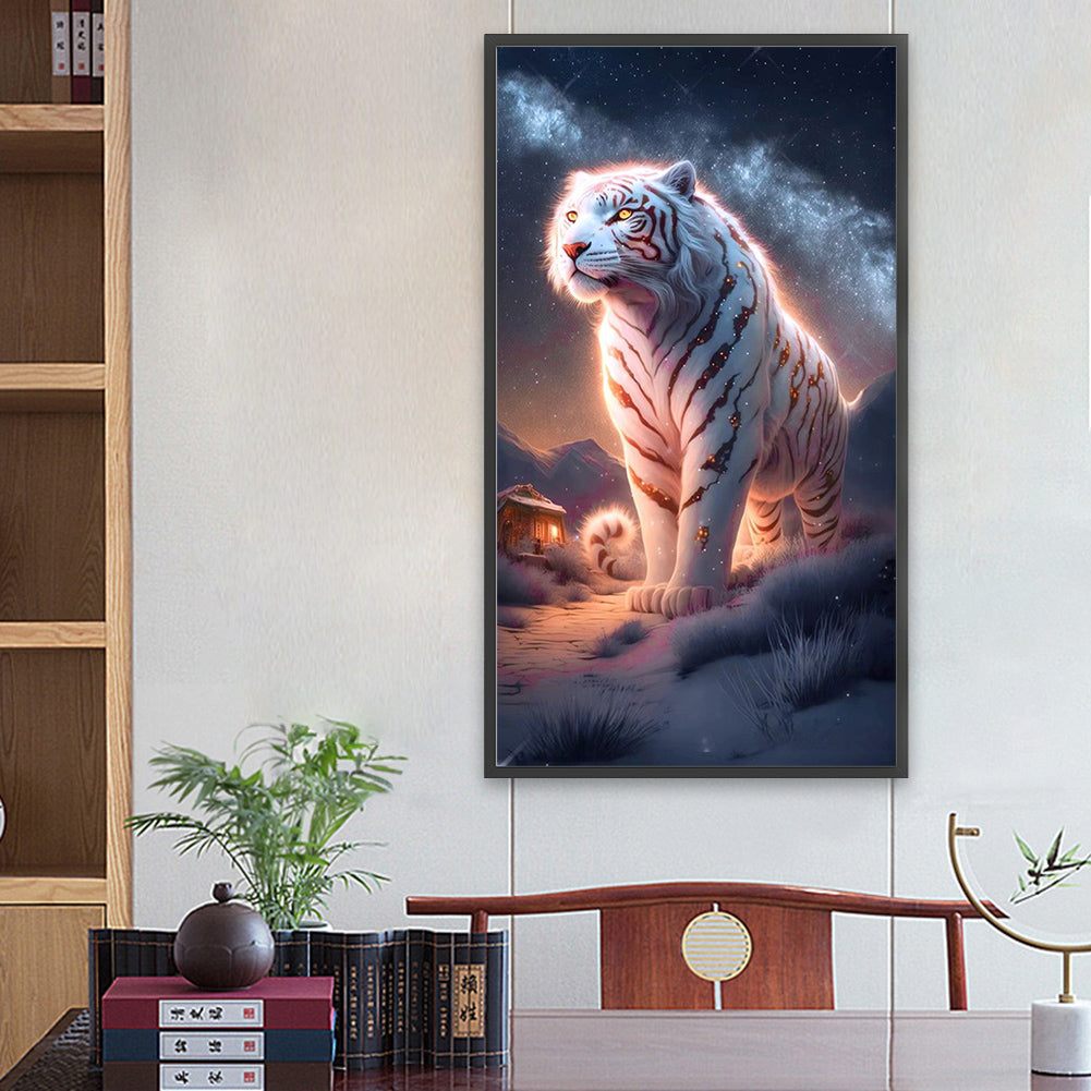 White Tiger - Full Square Drill Diamond Painting 40*70CM