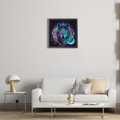 Dazzle Wolf - Full Round Drill Diamond Painting 30*30CM