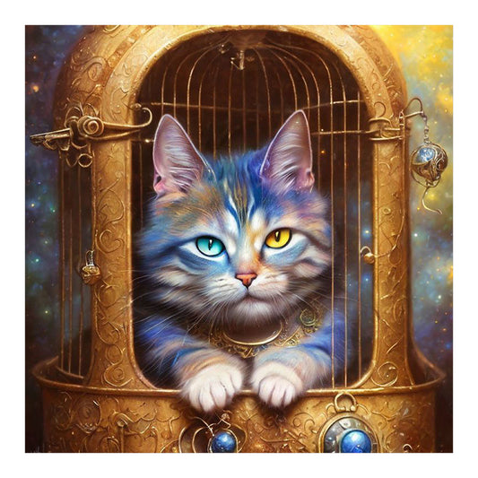 The Cat Who Stands At The Gate - Full Round Drill Diamond Painting 30*30CM