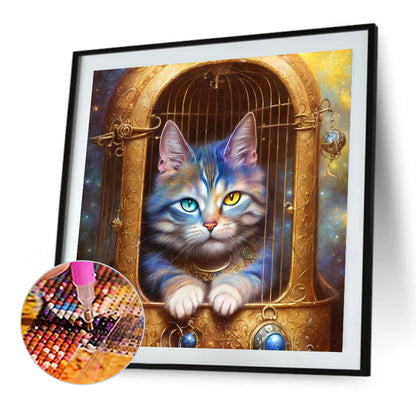 The Cat Who Stands At The Gate - Full Round Drill Diamond Painting 30*30CM