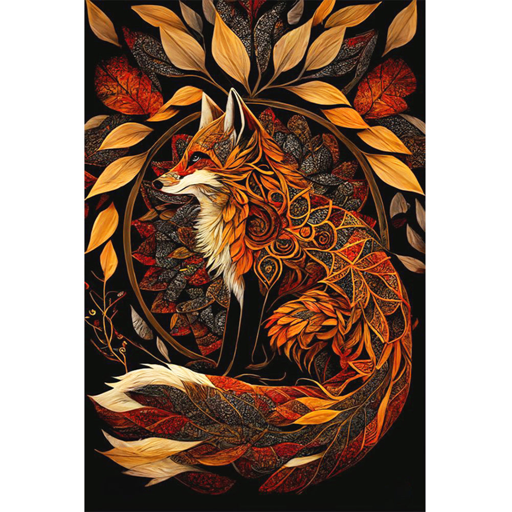 Dead Leaves And Foxes - Full Round Drill Diamond Painting 40*60CM