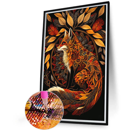 Dead Leaves And Foxes - Full Round Drill Diamond Painting 40*60CM