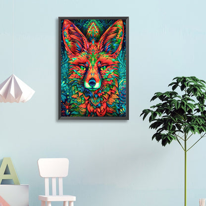 Green Leaf And Fox - Full Round Drill Diamond Painting 40*60CM