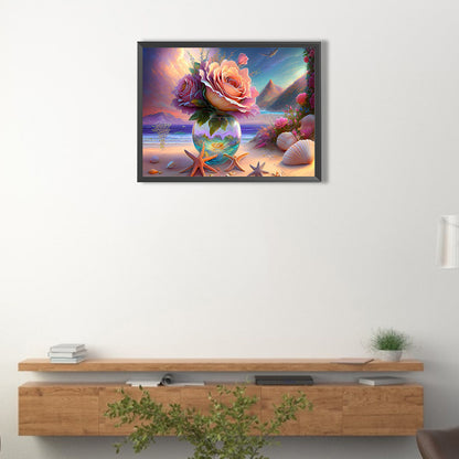 Sea Beach - Full Round Drill Diamond Painting 40*30CM