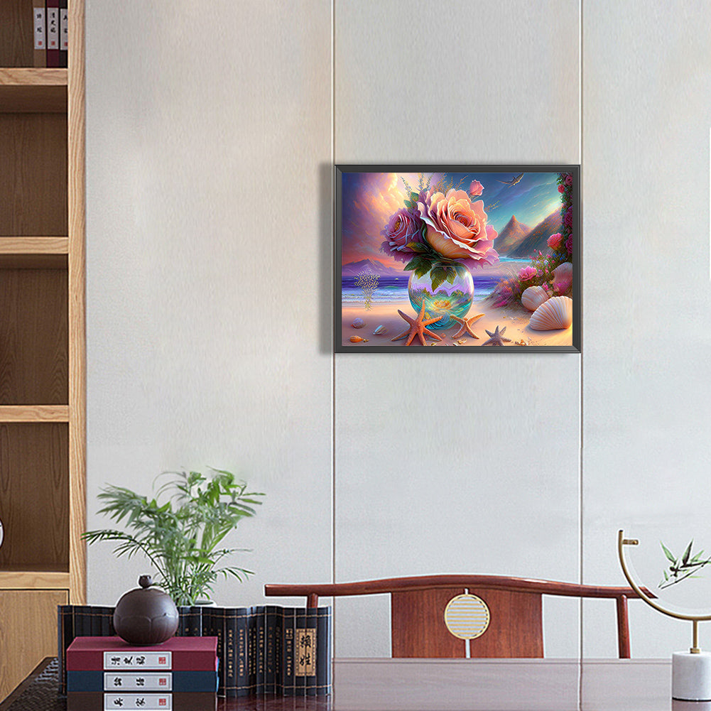 Sea Beach - Full Round Drill Diamond Painting 40*30CM