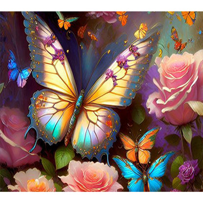 Butterfly - Full Round Drill Diamond Painting 45*40CM