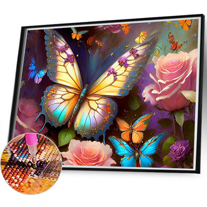 Butterfly - Full Round Drill Diamond Painting 45*40CM