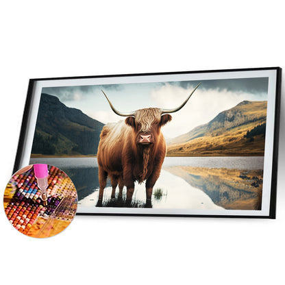 Highland Yak - Full Round Drill Diamond Painting 70*40CM