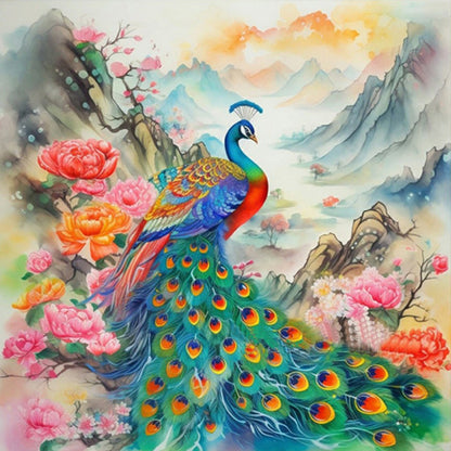 Take Off Peacock Phoenix - Full Round Drill Diamond Painting 30*30CM