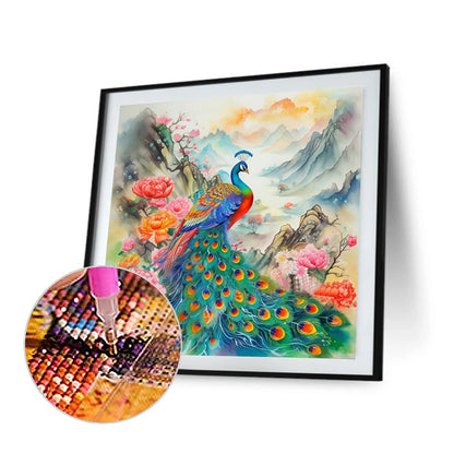 Take Off Peacock Phoenix - Full Round Drill Diamond Painting 30*30CM