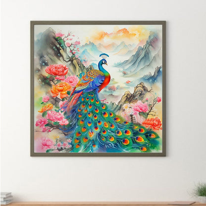 Take Off Peacock Phoenix - Full Round Drill Diamond Painting 30*30CM