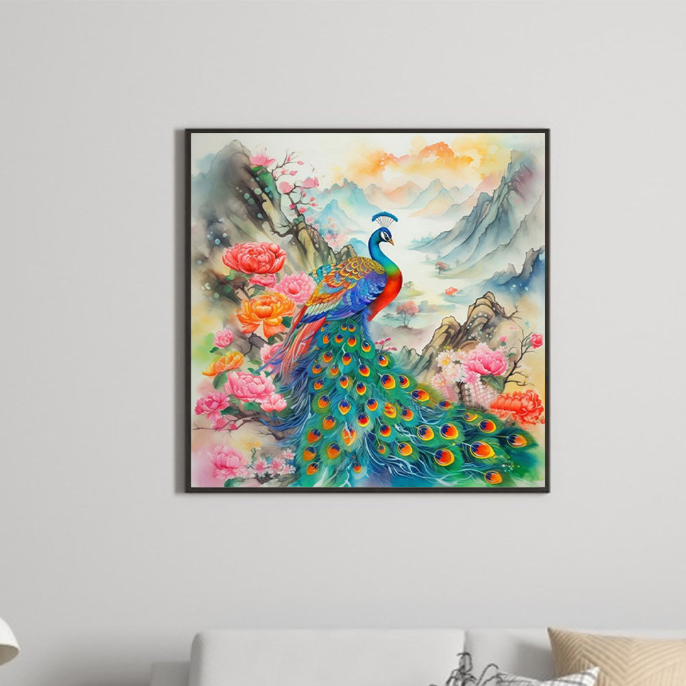 Take Off Peacock Phoenix - Full Round Drill Diamond Painting 30*30CM