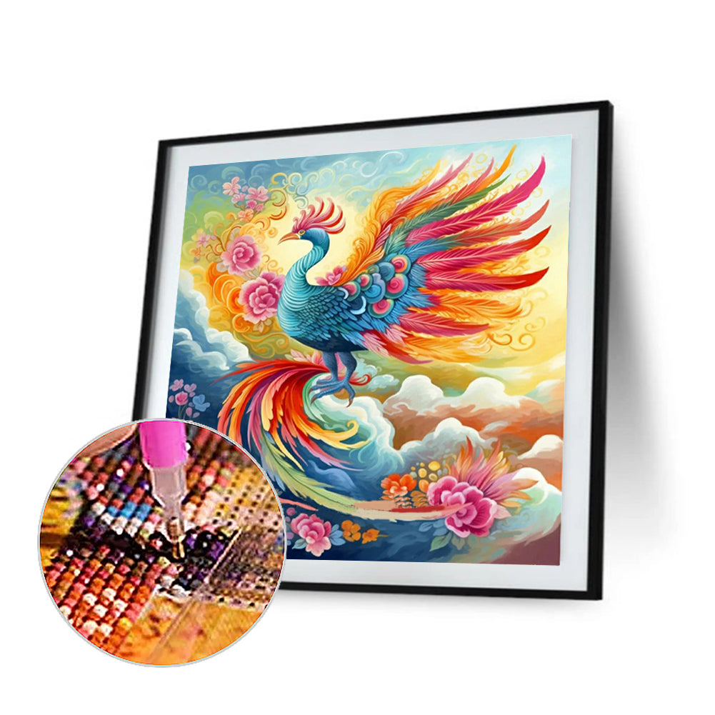 Take Off Peacock Phoenix - Full Round Drill Diamond Painting 30*30CM