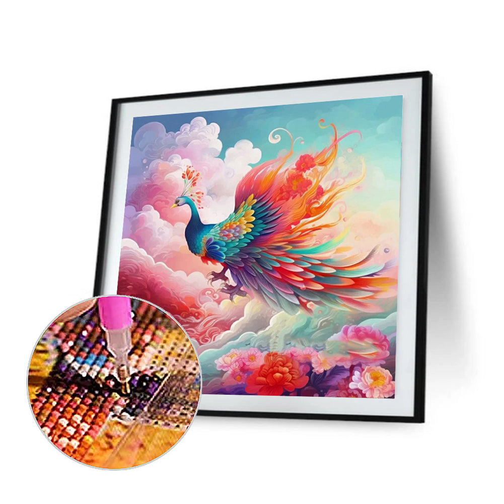 Take Off Peacock Phoenix - Full Round Drill Diamond Painting 30*30CM