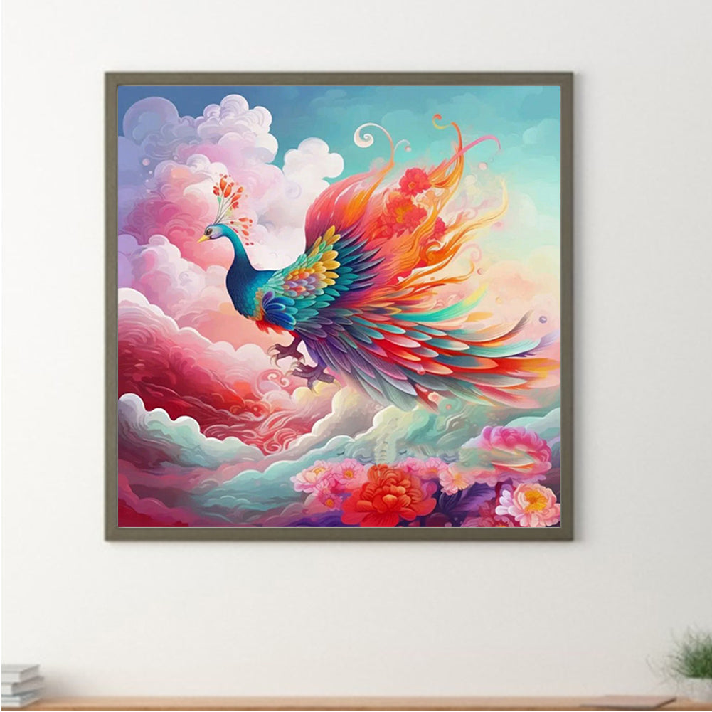 Take Off Peacock Phoenix - Full Round Drill Diamond Painting 30*30CM