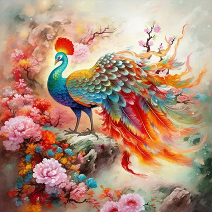 Take Off Peacock Phoenix - Full Round Drill Diamond Painting 30*30CM