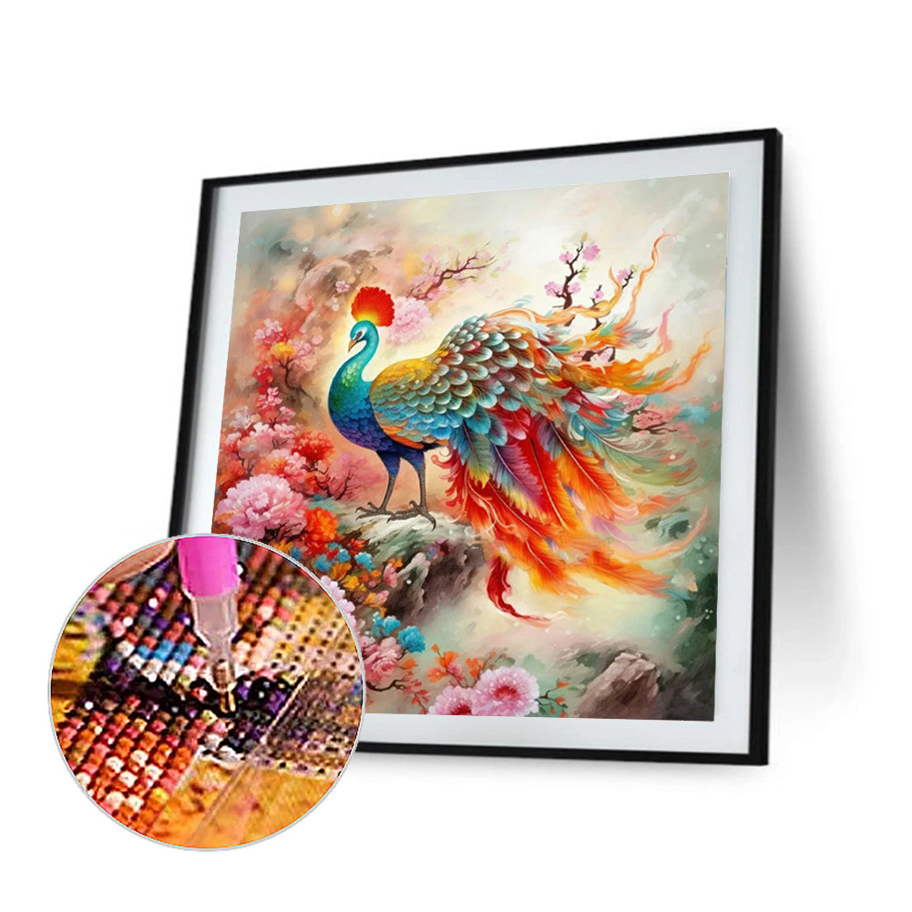 Take Off Peacock Phoenix - Full Round Drill Diamond Painting 30*30CM