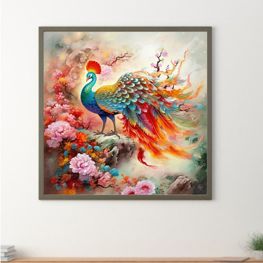 Take Off Peacock Phoenix - Full Round Drill Diamond Painting 30*30CM