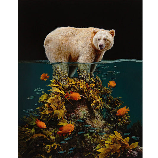 Surreal Painting Polar Bear - Full Round Drill Diamond Painting 40*50CM